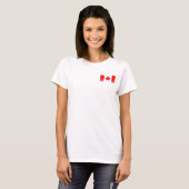 Vlag van Canada met halftooneffect T-shirt (Voorkant volledig)