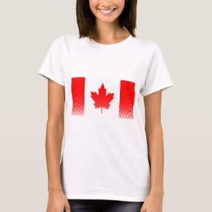 Vlag van Canada met halftooneffect T-shirt