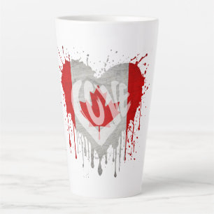 Vlag van Canada met liefde Latte Mok