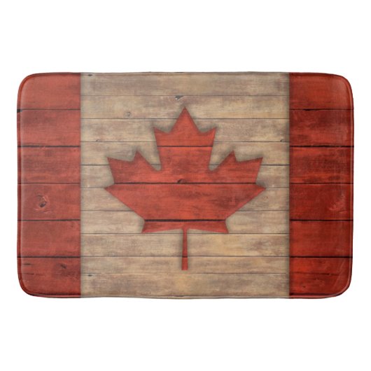 vlag van Canada — Ontwerp van verhard hout Badmat (Voorkant)