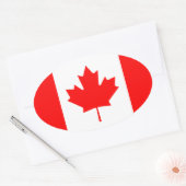 Vlag van Canada Ovale Sticker (Envelop)