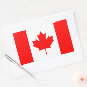 Vlag van Canada patriottisch Rechthoekige Sticker (Envelop)