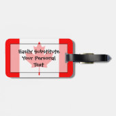 Vlag van Canada Persoonlijke Easy ID Bagagelabel (Achterkant horizontaal)