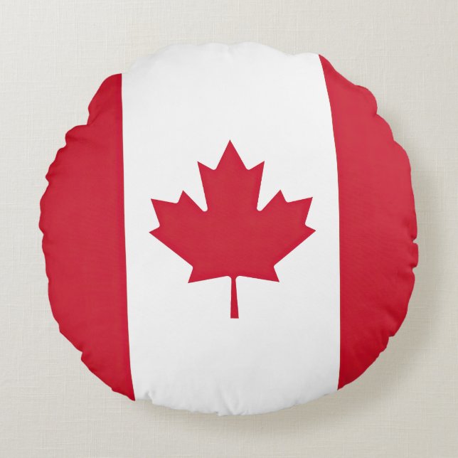 Vlag van Canada Rond Kussen (Voorkant)