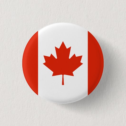 Vlag van Canada Ronde Button 3,2 Cm (Voorkant)