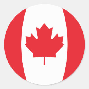 Vlag van Canada Ronde Sticker