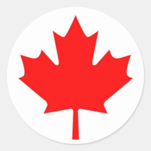 Vlag van Canada Ronde Sticker