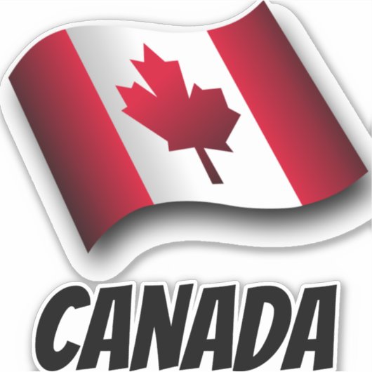 Vlag van Canada Sticker (Voorkant)