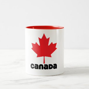 Vlag van Canada Tweekleurige Koffiemok