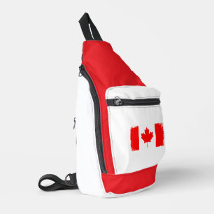 Vlag van Canada versleten Sling Bag