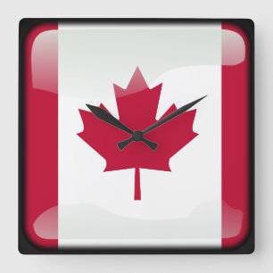 Vlag van Canada Vierkante Klok