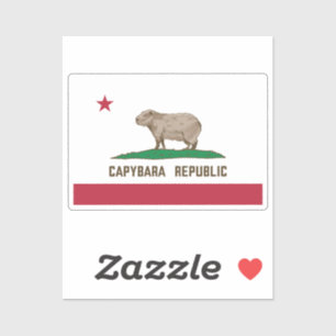 Vlag van Capybara Republic Sticker