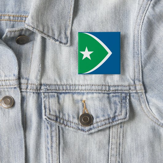 Vlag van Cedar Rapids, Iowa Vierkante Button 5,1 Cm (In situ)