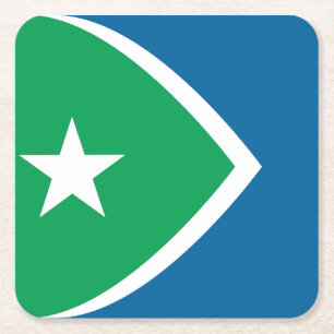 Vlag van Cedar Rapids, Iowa Vierkante Kartonnen Onderzetter