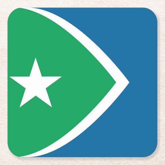 Vlag van Cedar Rapids, Iowa Vierkante Kartonnen Onderzetter (Voorkant)