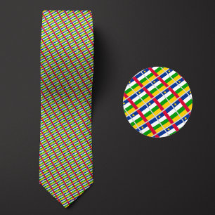 Vlag van Centraal-Afrikaanse Republiek Patroon Stropdas
