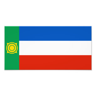 Vlag van Chakassië Foto Afdruk
