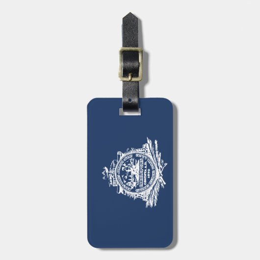 Vlag van Charleston, Bagagelabel South Carolina (Voorkant verticaal)