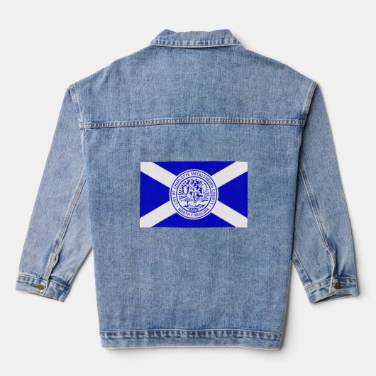 Vlag van Charlotte, North Carolina Denim Jacket (Achterkant)
