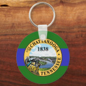 Vlag van Chattanooga, Tennessee Sleutelhanger (Voorkant)