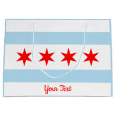 Vlag van Chicago Bag Groot Cadeauzakje (Voorkant)