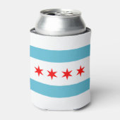 vlag van Chicago Blikjeskoeler (Blikje Voorkant)