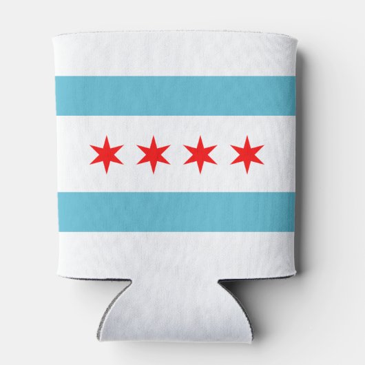vlag van Chicago Blikjeskoeler (Achterkant)
