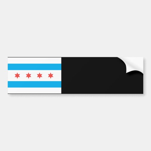 vlag van Chicago Bumpersticker (Voorkant)