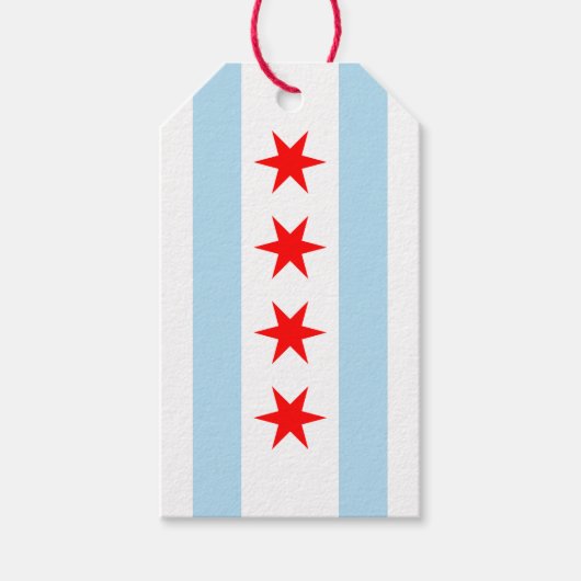 vlag van Chicago Cadeaulabel (Voorkant)