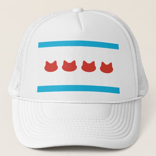 Vlag van Chicago Cat Lovers Trucker Pet (Voorkant)