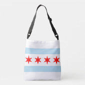 vlag van Chicago Crossbody Tas (Achterkant)