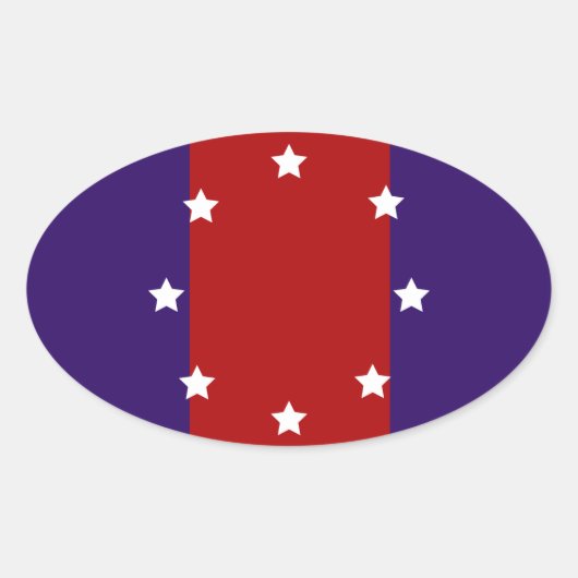 vlag van Chicago Heights, Illinois Ovale Sticker (Voorkant)