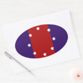 vlag van Chicago Heights, Illinois Ovale Sticker (Envelop)