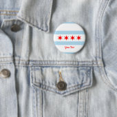 Vlag van Chicago, Illinois Button (In situ)