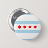 Vlag van Chicago, Illinois Button (Voorkant /achterkant)