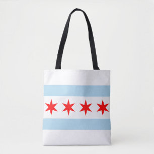 Vlag van Chicago, Illinois Canvas tas