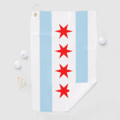 Vlag van Chicago, Illinois Golfhanddoek (Insitu)