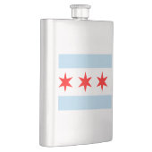 Vlag van Chicago, Illinois Hip Flask Flacon (Rechts)