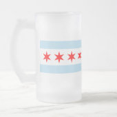 Vlag van Chicago, Illinois Matglas Bierpul (Links)