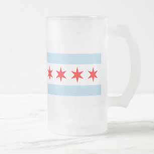 Vlag van Chicago, Illinois Matglas Bierpul