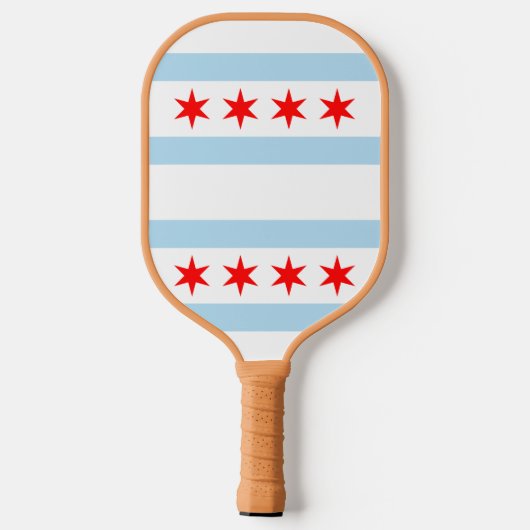 Vlag van Chicago, Illinois Pickleball Paddle (Achterkant)