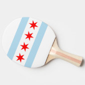 Vlag van Chicago, Illinois Tafeltennisbatje (Zijkant)