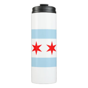 Vlag van Chicago, Illinois Thermische Tumbler Thermosbeker