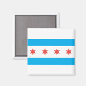 vlag van Chicago Magneet (Voorkant / Achterkant)