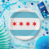 vlag van Chicago Papieren Bordje (Feest)