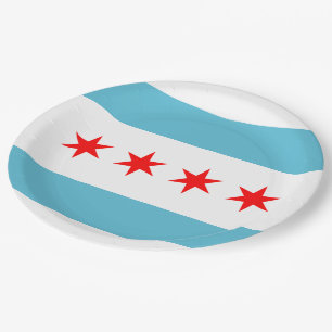 vlag van Chicago Papieren Bordje