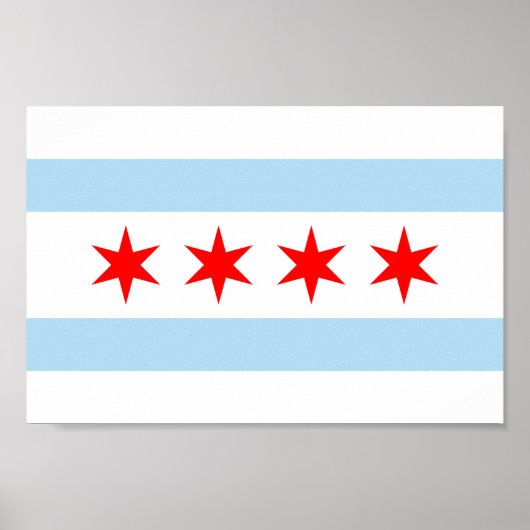 Vlag van Chicago Poster (Voorkant)