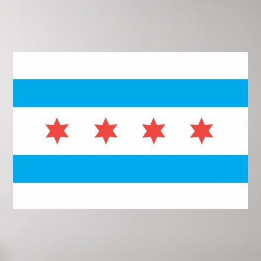 vlag van Chicago Poster (Voorkant)