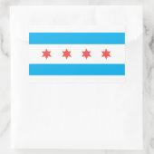 vlag van Chicago Rechthoekige Sticker (Tas)