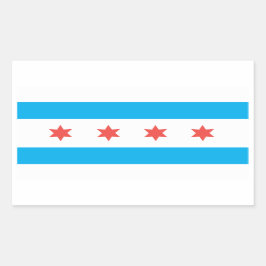 vlag van Chicago Rechthoekige Sticker